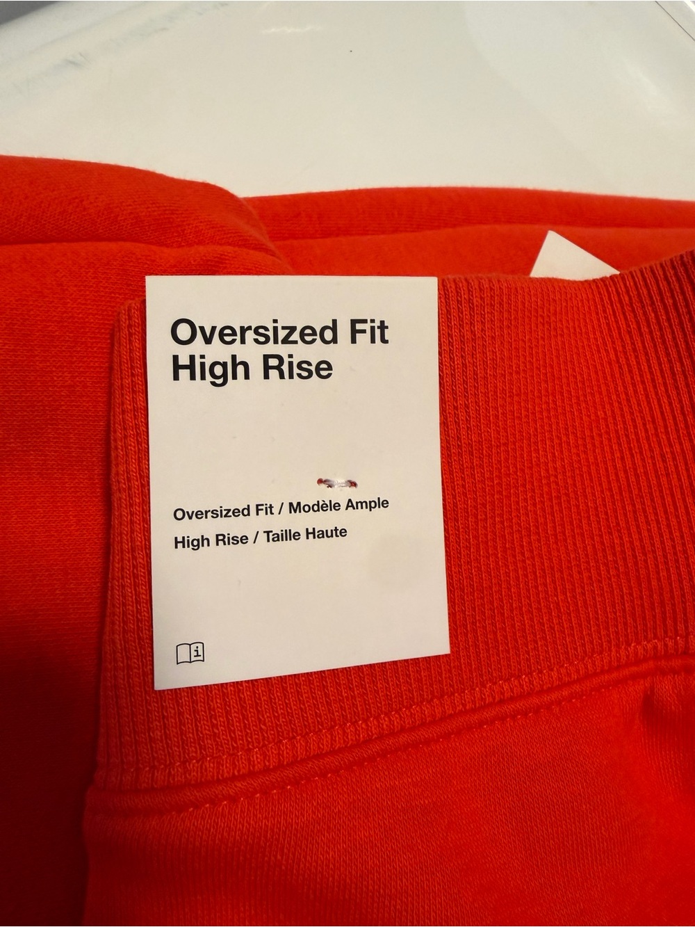 Womens Oversized High-Rise Bottoms - Red